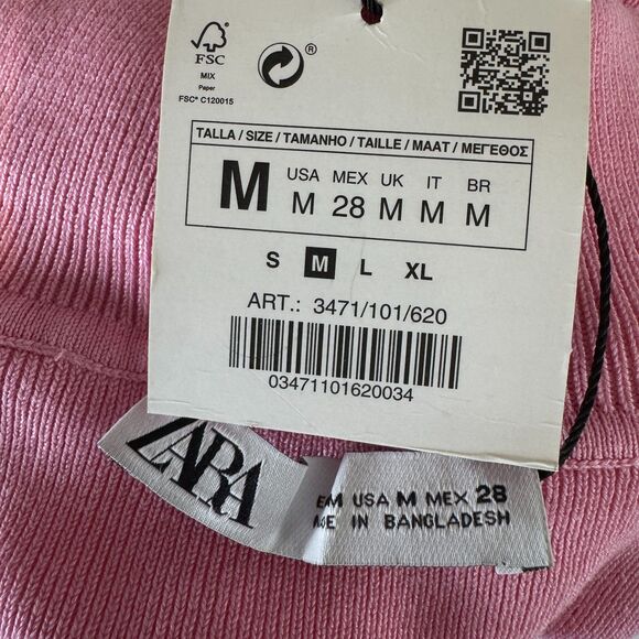 New Zara Basic Rib Knit Turtleneck Sweater Women's Size Medium - Picture 3 of 7